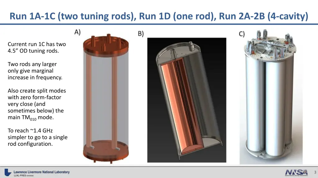 run 1a 1c two tuning rods