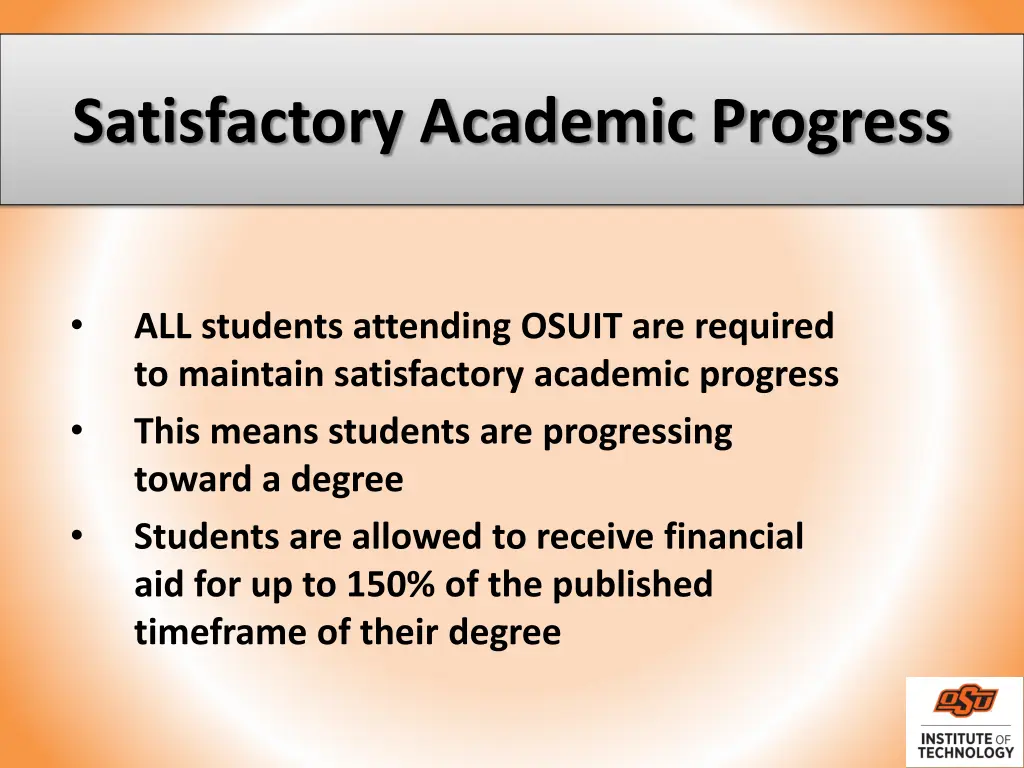 satisfactory academic progress