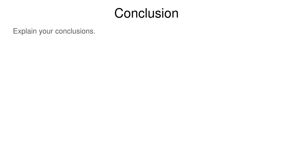 conclusion