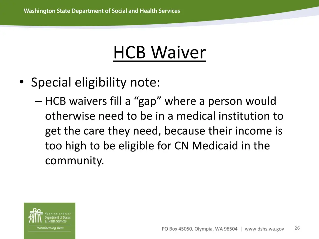 hcb waiver 3