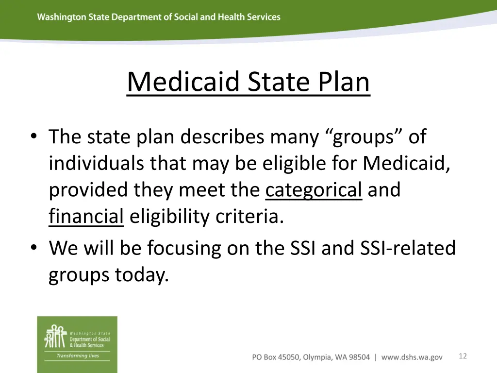 medicaid state plan 1