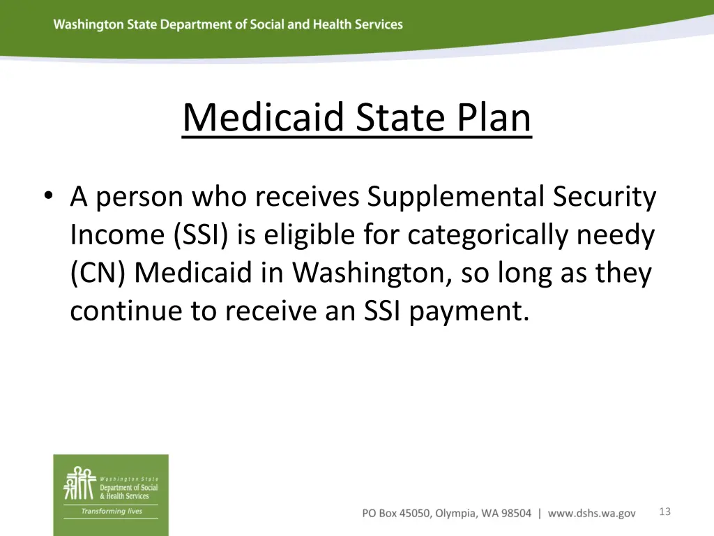 medicaid state plan 2