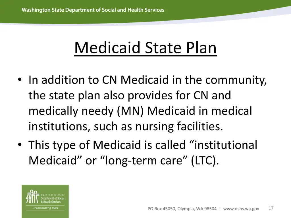 medicaid state plan 5