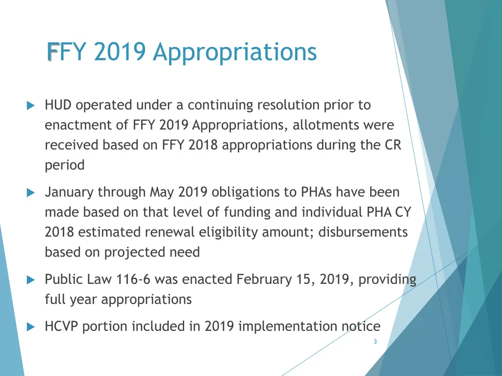 ffy 2019 appropriations