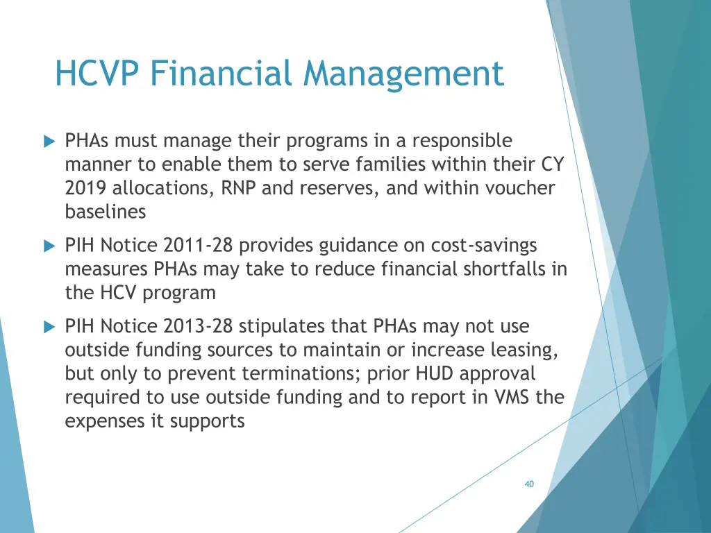 hcvp financial management