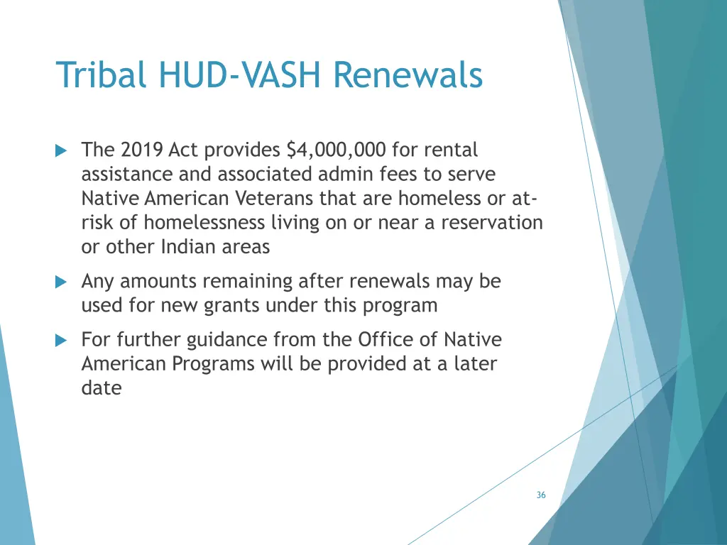 tribal hud vash renewals