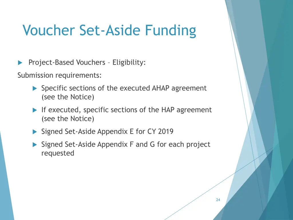 voucher set aside funding 7