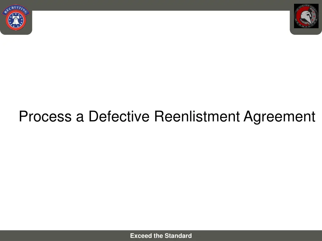 process a defective reenlistment agreement 1