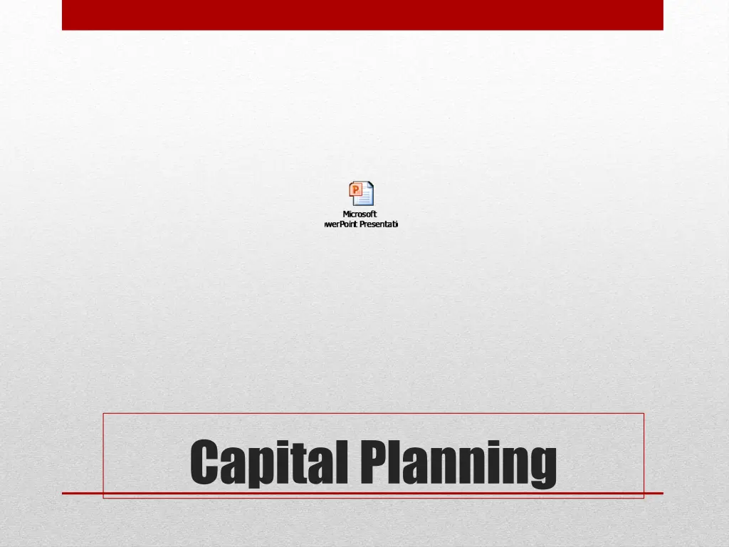 capital planning