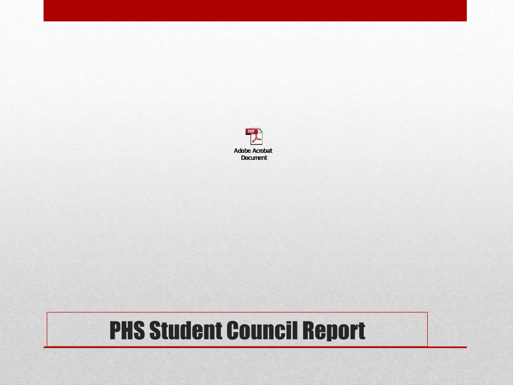 phs student council report