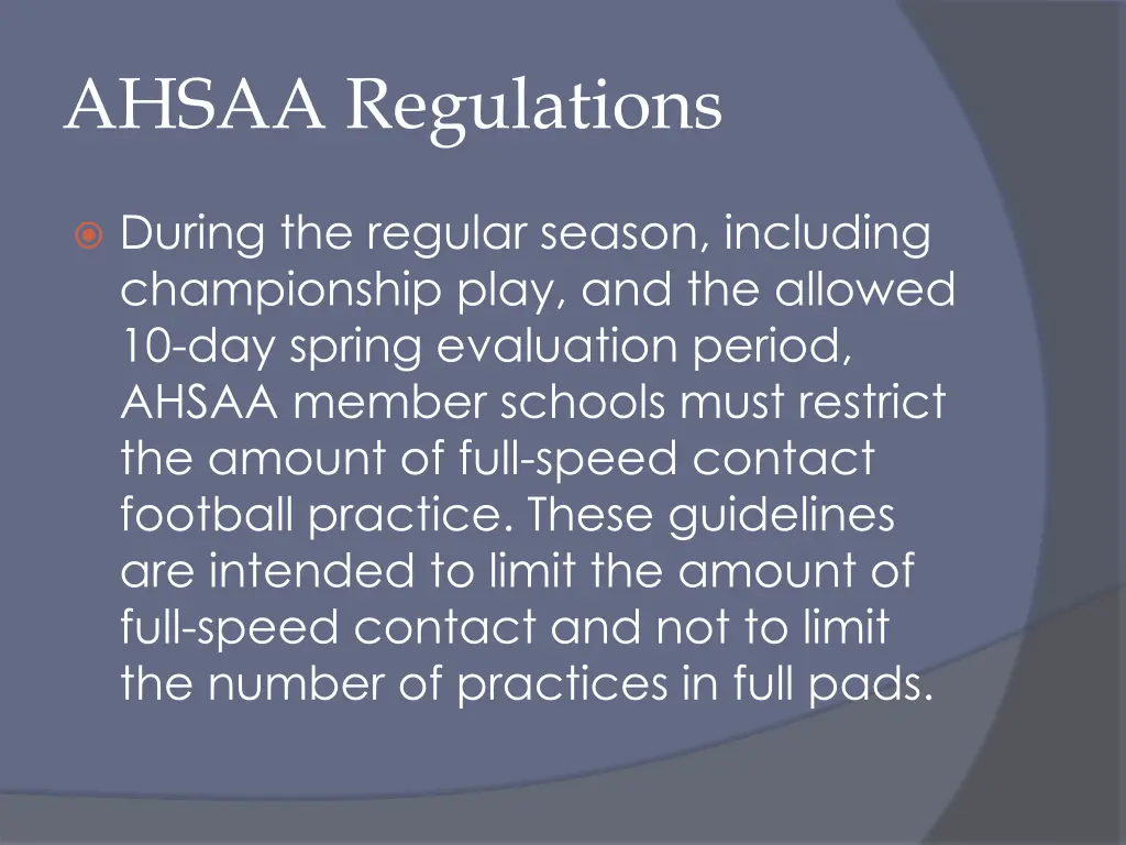 ahsaa regulations