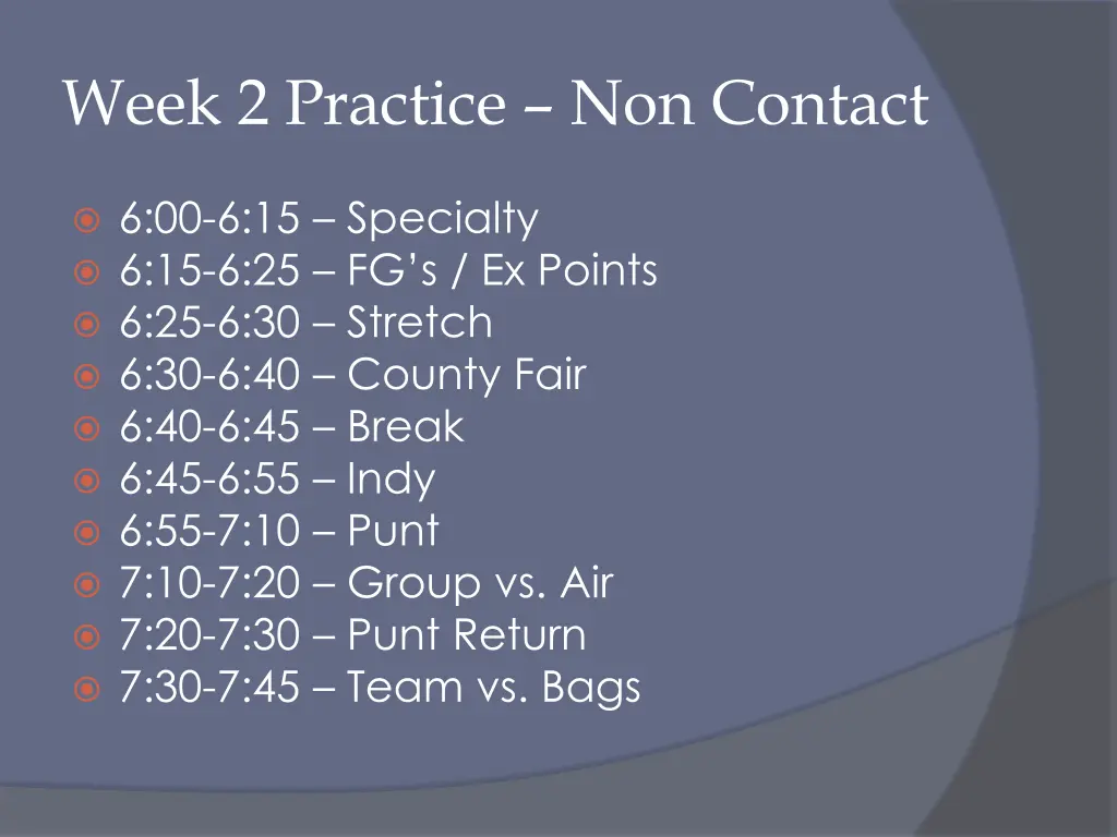 week 2 practice non contact