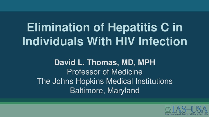 elimination of hepatitis c in individuals with