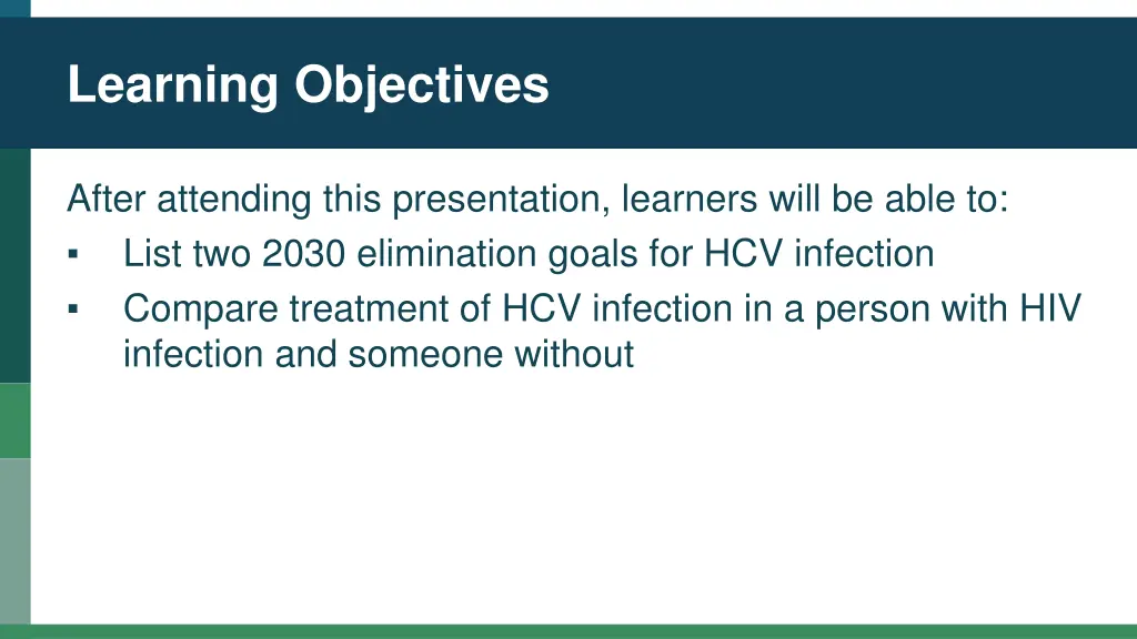 learning objectives