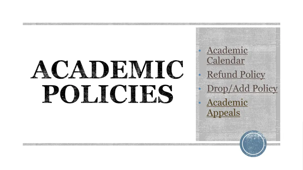 academic calendar refund policy drop add policy