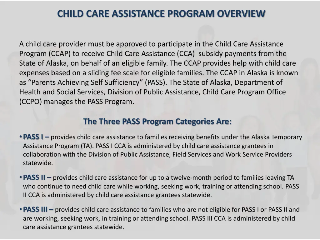 child care assistance program overview