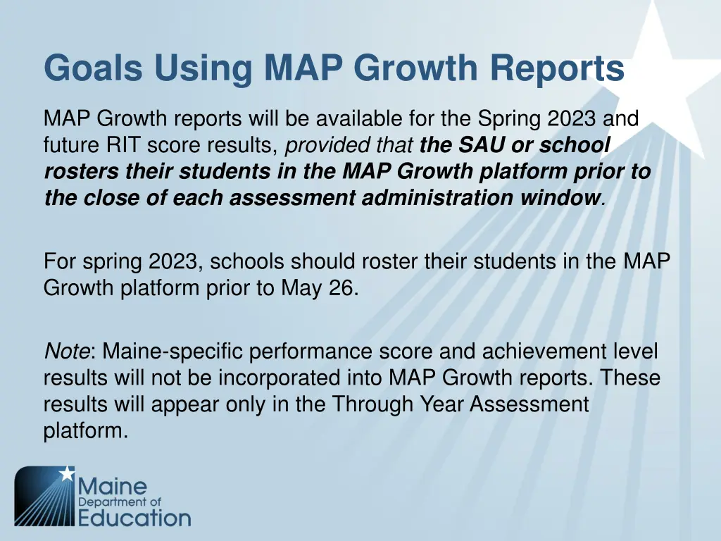 goals using map growth reports