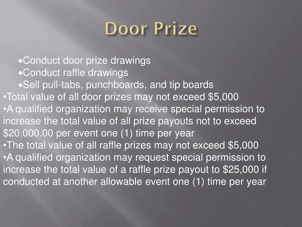 conduct door prize drawings conduct raffle