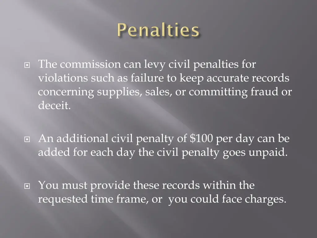 the commission can levy civil penalties