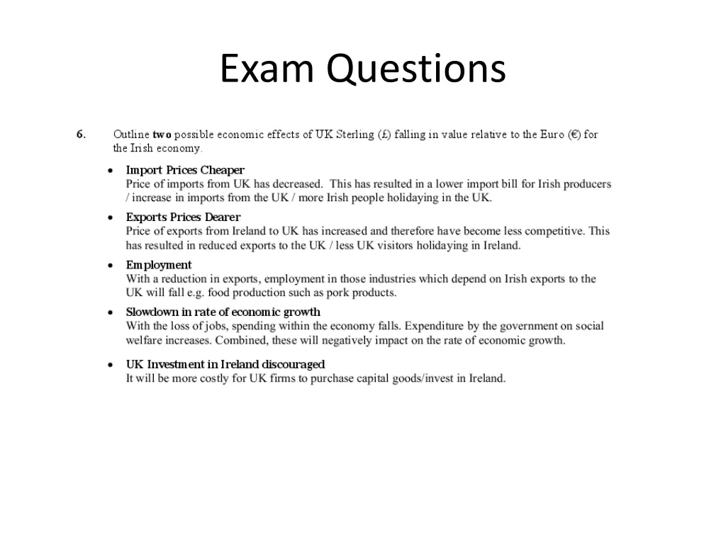 exam questions