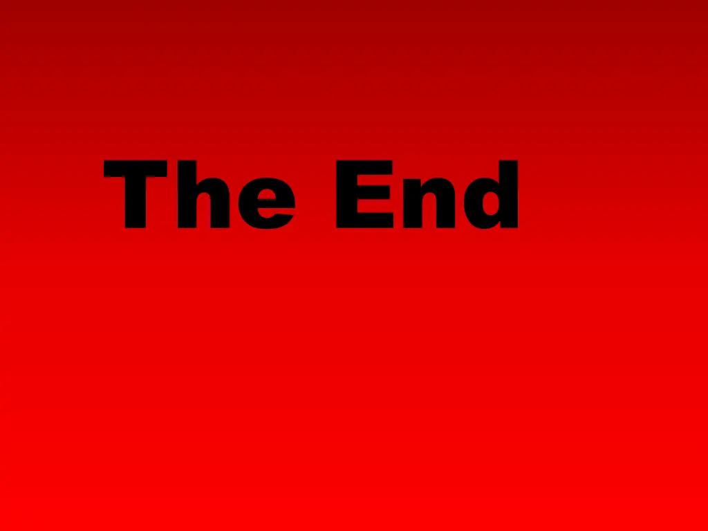 the end