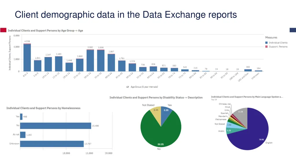 client demographic data in the data exchange