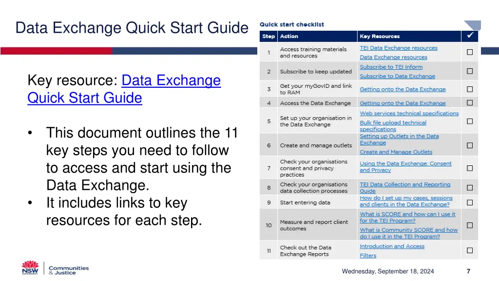 data exchange quick start guide