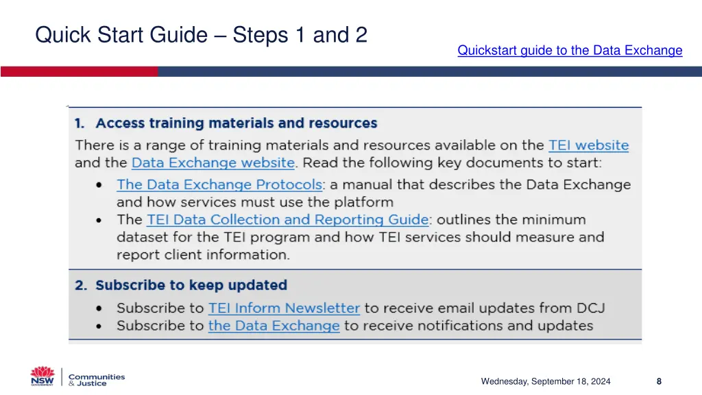 quick start guide steps 1 and 2