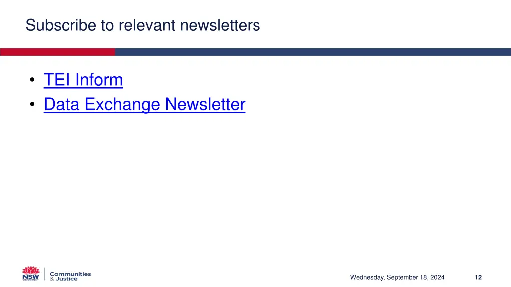 subscribe to relevant newsletters