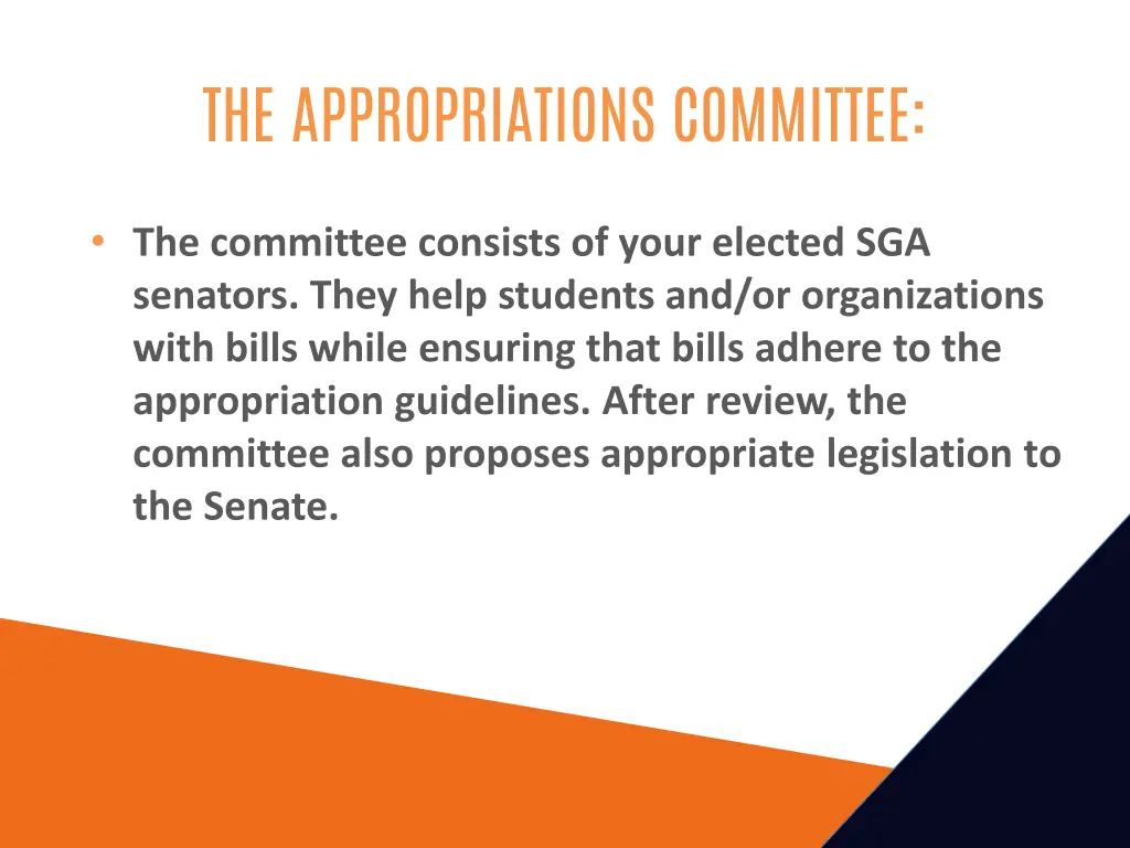 the appropriations committee