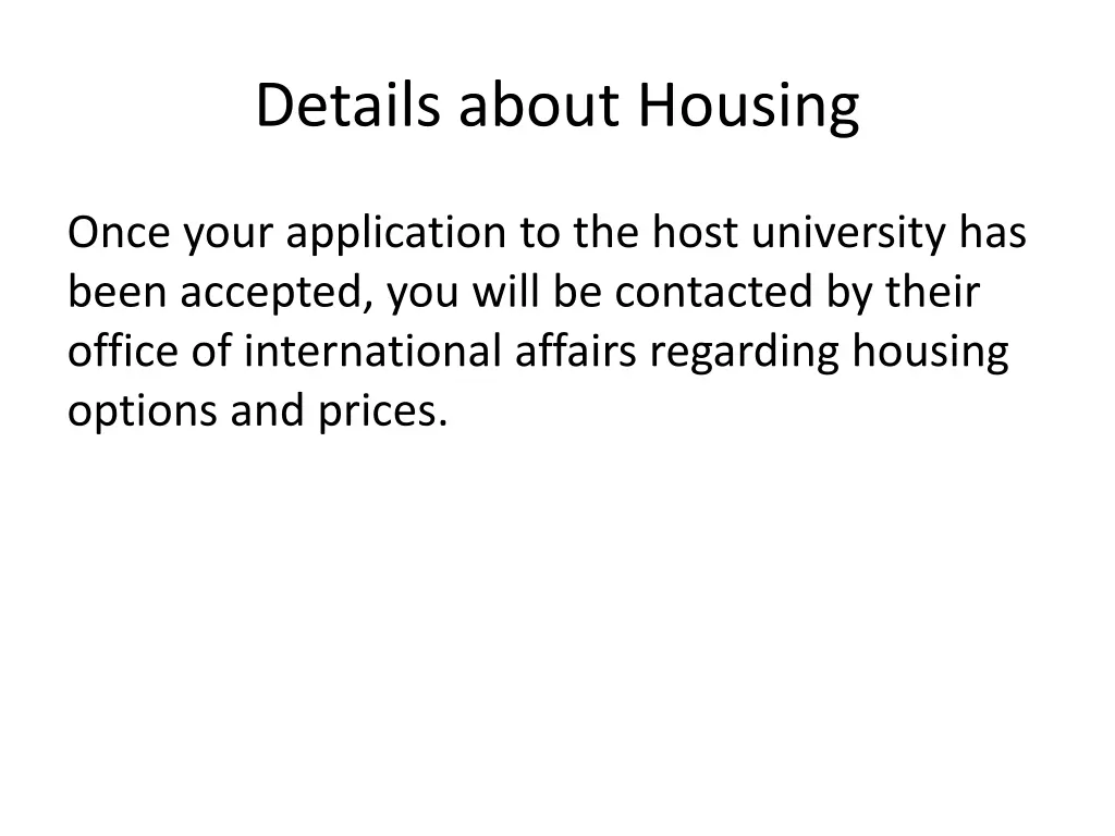 details about housing