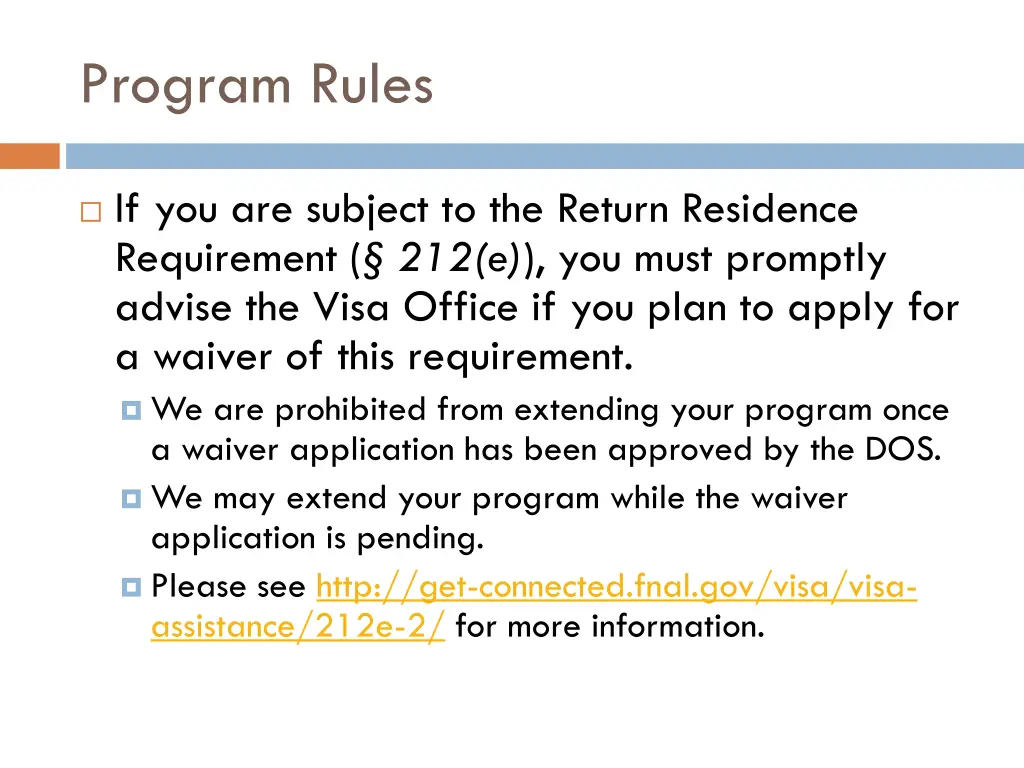 program rules 4