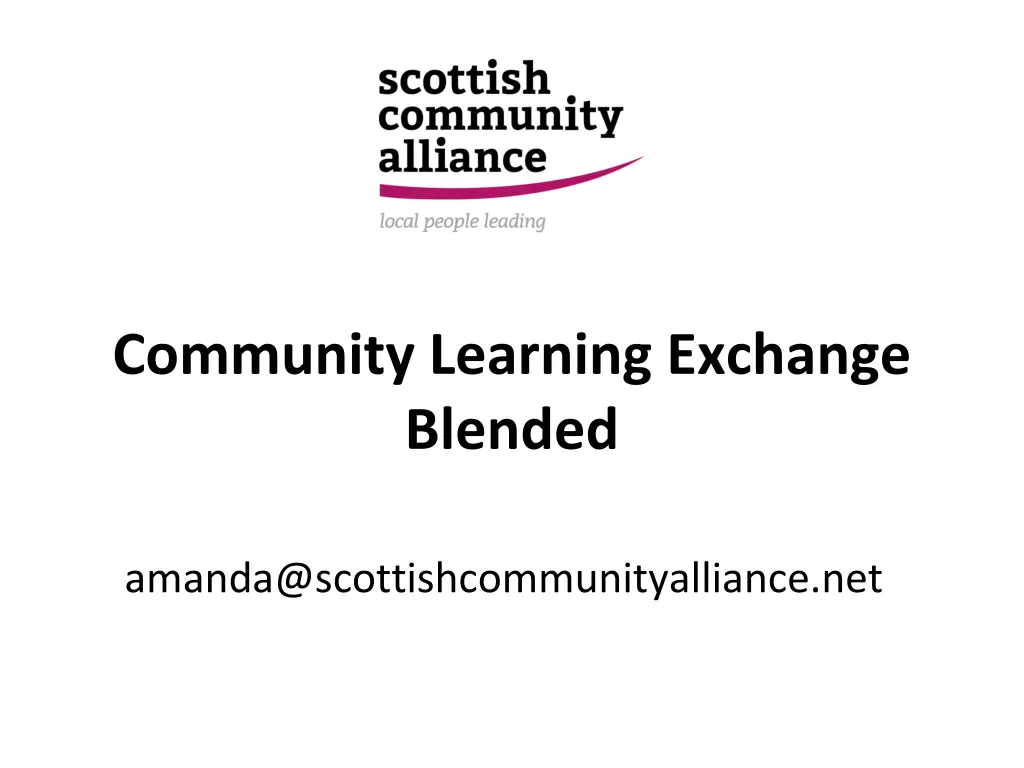 community learning exchange blended 4