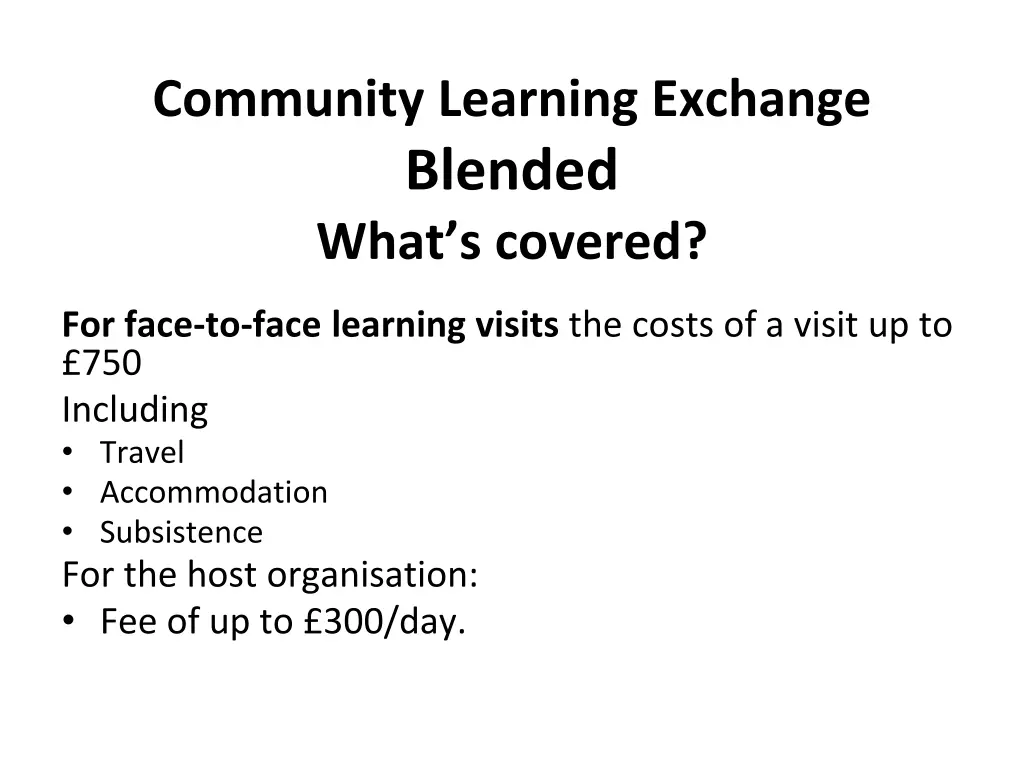 community learning exchange blended what s covered 1