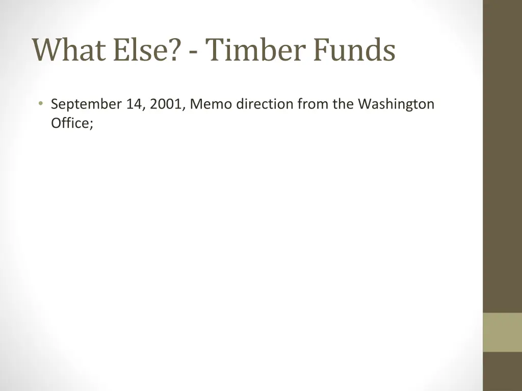 what else timber funds