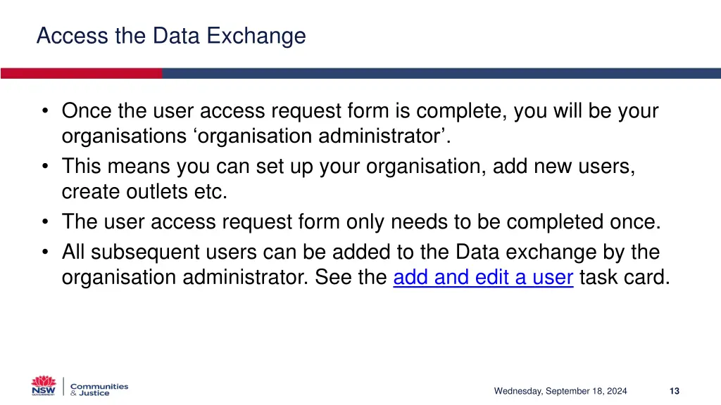 access the data exchange 1