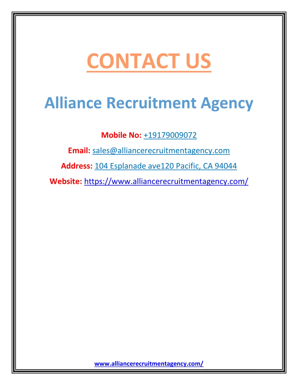 contact us