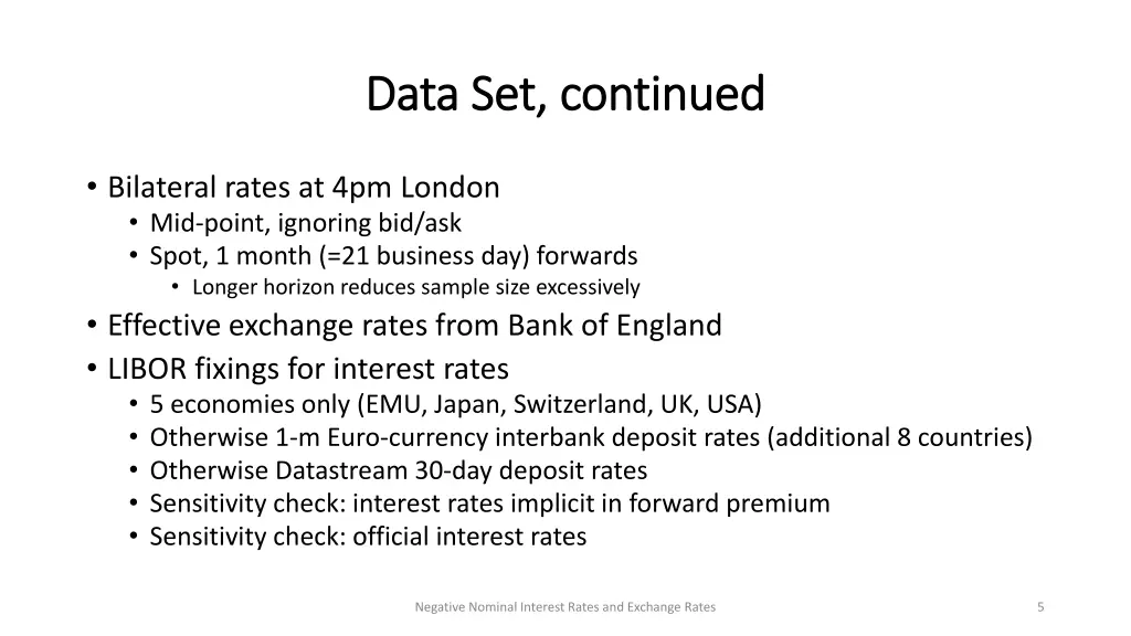 data set continued data set continued