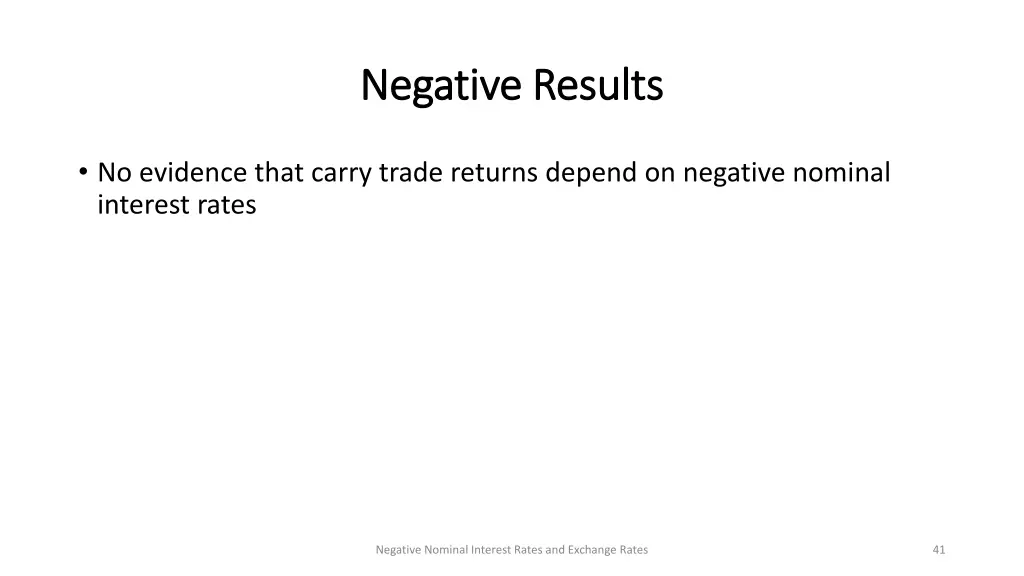 negative results negative results