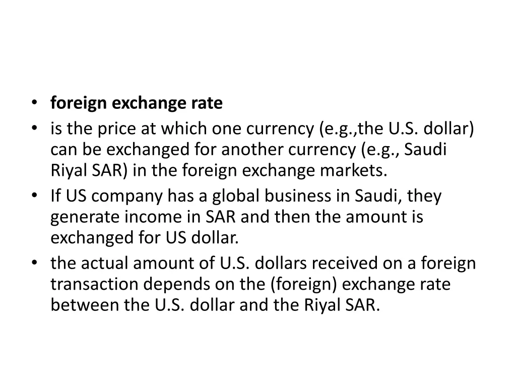 foreign exchange rate is the price at which