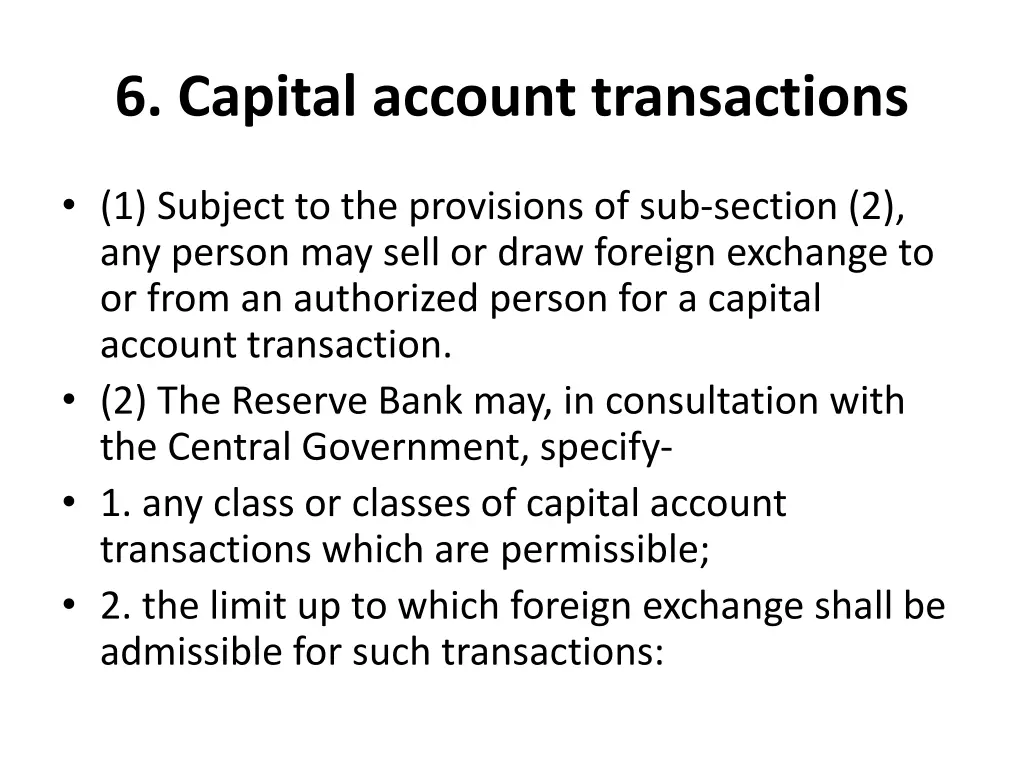 6 capital account transactions