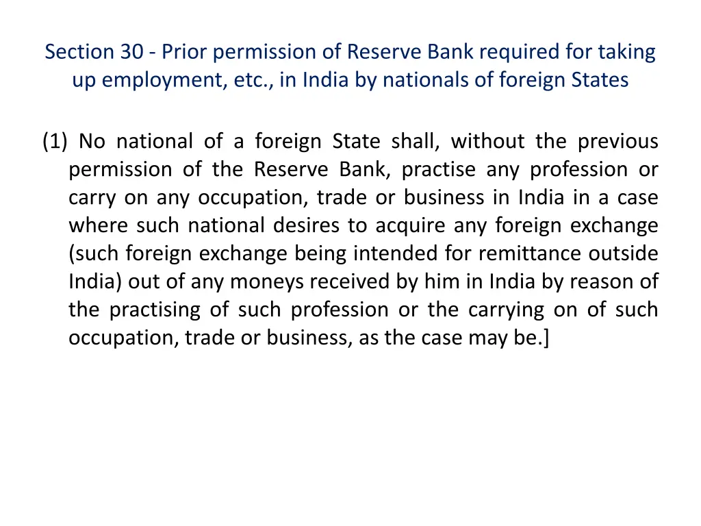 section 30 prior permission of reserve bank