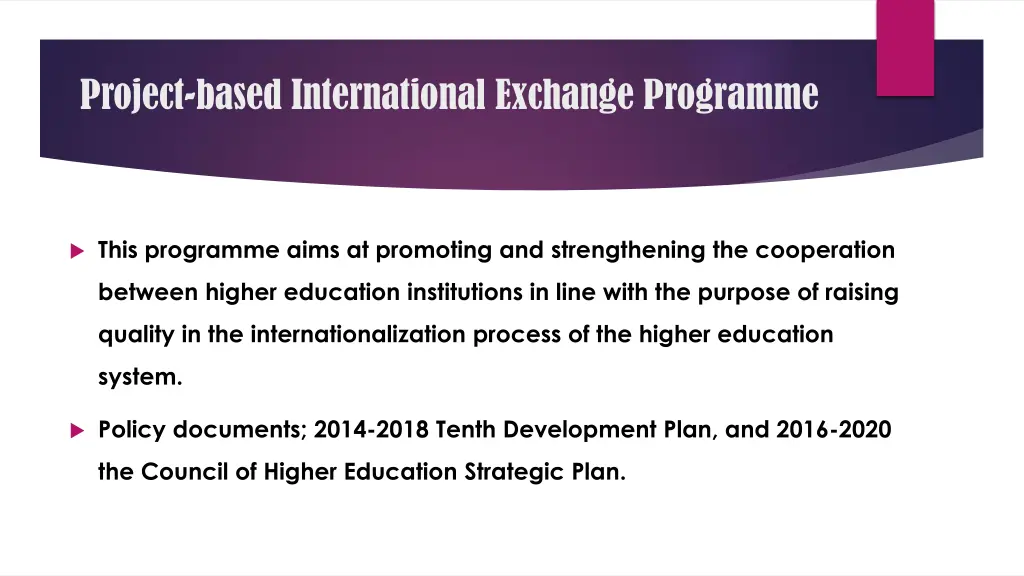 project based international exchange programme 1