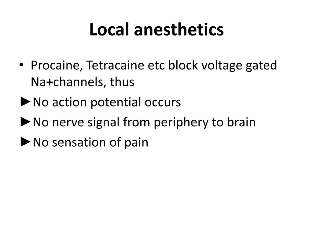 local anesthetics