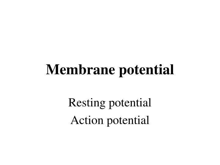 membrane potential