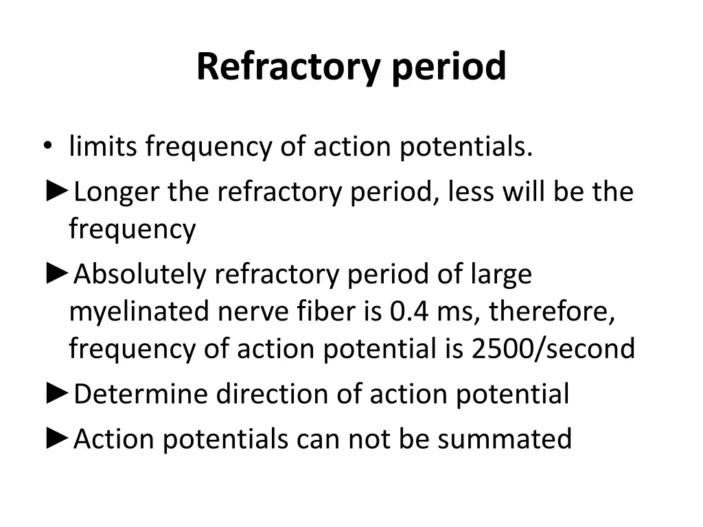 refractory period 1