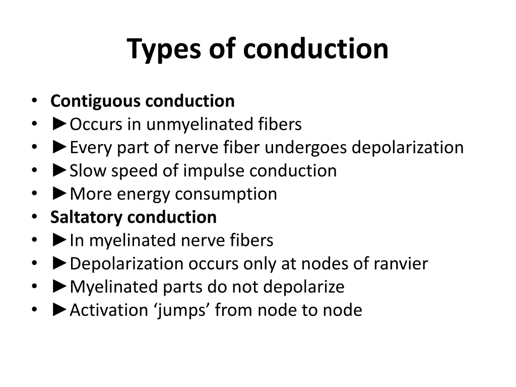 types of conduction