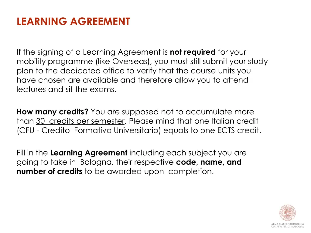 learning agreement 1