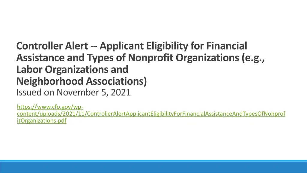 controller alert applicant eligibility