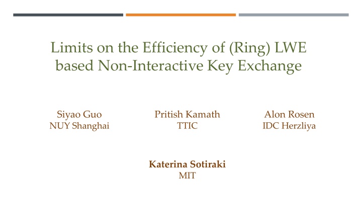 limits on the efficiency of ring lwe based